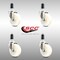 Service Caster 4 Inch 316SS Nylon Wheel Swivel 1-1/4 Inch Expanding Stem Caster Set SCC SCC-SS316EX20S414-NYS-114-4 - alternate 2